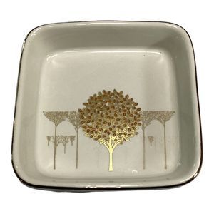 Otagiri Golden Mist Beige And Gold Trinket Dish Box Tray